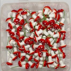 Red and White Mushroom Party Picks